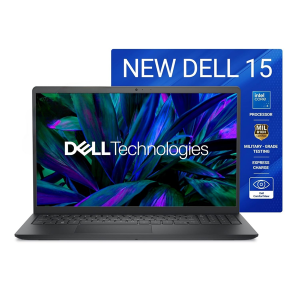 Dell 15, Intel Core i3/Core 3 14th Gen-100U, 16GB DDR4, 512GB SSD, FHD IPS, 15.6"/39.62cm, Windows 11, Microsoft Office Home 2024, Carbon Black