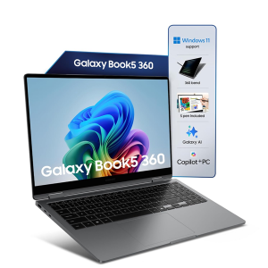 Samsung Galaxy Book5 360 | Intel Evo Core Ultra 7 256V | Built-in AI | 15.6" (39.6cm) Touchscreen 2-in-1 AMOLED 60Hz | 500 Nits
