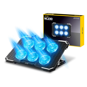 Ant Esports NC230 Gaming Notebook Cooler for 10–17 Inch Laptops | Cooling Pad with 6 Fans RGB | USB Powered Silent Fan