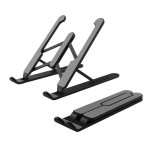 Zebronics-NS1000 Laptop Stand Featuring Foldable Design, Anti-Slip Silicone Rubber Pads, Supports Maximum of 5kgs Weight, 6 Adjustable Levels