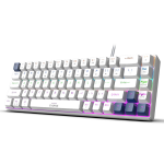 EvoFox Katana S Mini Wired Mechanical Keyboard | Hot-Swappable Silent Red Switches | 68-Key Compact Layout | Vivid Rainbow Backlighting
