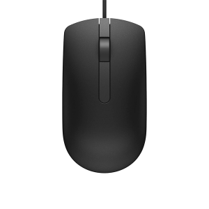 Dell MS116 Wired Mouse, 1000 DPI, Scrolling Wheel, 2 Buttons, 1 x USB, Optical LED Tracking, Plug and Play, Scrolling Wheel, Black
