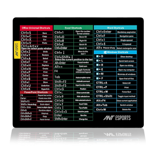 Ant Esports Lapi MousePad 260X210X3mm Anti-fray Stitching, Universal Shortcut Sheet Waterproof Surface & Non-Slip Rubber Base Stitched Edges Mouse Mat