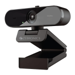 Zebronics FHD USB Webcam, 30FPS, 2P2G Lens, 2.0MP CMOS Sensor, Auto-White Balance, Auto-Exposure, Privacy Shutter, Built-in Mic, for Teams, FaceTime