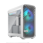 Fractal Design Torrent Compact White RGB Tempered Glass TG Clear Tint Window High-Airflow Mid Tower Computer Case/Cabinet/Chassis