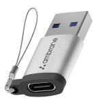 Ambrane USB Type C Female to USB Male OTG Adapter with 5 Gbps High-Speed Data Transfer, Compatible with Laptops, Tablets, Smartphone, Chargers