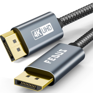 FEDUS STRYKER-XY 4K DisplayPort to DisplayPort Cable 1.2 (DP to DP) 1.5 Meter 4K@60Hz, 2K@144Hz Braided Male to Male Cord, Display Port Wire Cord