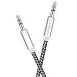 A Ambrane 3.5mm Male to male Stereo AUX Cable Audio Cable, Compatible for Smartphones Tablets, Headphone, Car, Home Stereos, Speakers 1.5 Meter
