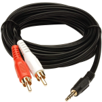 3.5mm to 2-Male RCA Adapter Cable (1.5 Meter) – AUX to RCA Audio Connector for Stereo, Speaker, TV & Audio Devices – Gold-Plated Plugs for Clear Sound