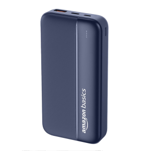 Amazon Basics 20000 mAh Power Bank | 22.5W Fast Charging | Dual Output & Input | Charge 3 Devices Simultaneously | for Smartphones, TWS Earbuds