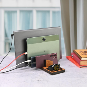 GKD Laptop Stand, Tablet Stand, Mobile, and Power Bank, All in One Multi Device Charging Station and Organizer, Laptop Stand Holder