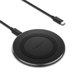 Spigen Wireless Charger 15w, for iPhone 17/16/15/14/13/12, Samsung Galaxy S26/S25/S24/S23/S22, OnePlus, Fast Charging, USB-C to C Cable Included