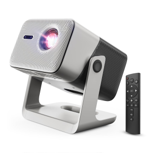 Crossbeats Lumex Vista Projector 4K Ultra HD [Dolby Audio Official] Android TV, 1080p Native, 1200 ANSI, 300'' Display, WiFi, Smart Mini Projector