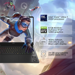 HP Omen, Intel Core Ultra 7 255H, 8GB RTX 5060 (24GB DDR5, 1TB SSD) 165Hz, 2k WUXGA, 3ms, 400 nits, 16''/40.6cm, Win11, M365* Office24