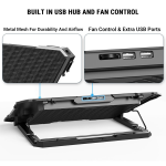 Ant Esports NC230 Gaming Notebook Cooler for 10–17 Inch Laptops | Cooling Pad with 6 Fans RGB | USB Powered Silent Fan