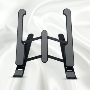 Zebronics-NS1000 Laptop Stand Featuring Foldable Design, Anti-Slip Silicone Rubber Pads, Supports Maximum of 5kgs Weight, 6 Adjustable Levels