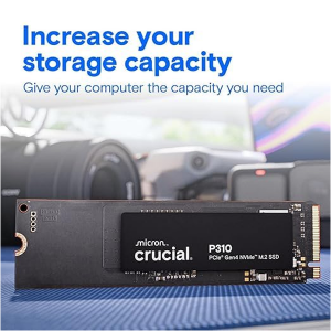 Crucial P310 1TB 2280 PCIe Gen4 3D NAND NVMe M.2 SSD – Up to 7,100 MB/s – Shift up to Gen4 – Internal Solid State Drive (PC)