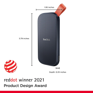 SANDISK 1TB Portable SSD, 800MB/s R, USB 3.2 Gen 2, Rugged SSD with Upto 2 Meter Drop Protection, Type-C to Type-A Cable, PC & Mac Compatible