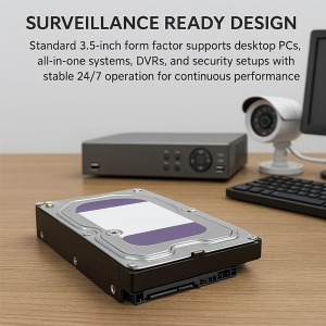 2 TB SATA Hard Disk for Desktop/Surveillance–8.89 cm(3.5 Inch), 6 Gb/s 7200 RPM High Speed Data Transfer | DVR NVR Security Camera System | Heavy Duty