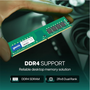 Geonix Desktop RAM, 8 GB DDR4, Frequency-2666 Mhz, (8x2) IC, 288 Pin