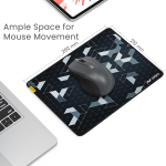 Ant Esports Prism Mouse Pad with Anti-fray Stitching, Waterproof Surface & Non-Slip Rubber Base with Stitched Edges Gaming Mouse Mat for Laptop