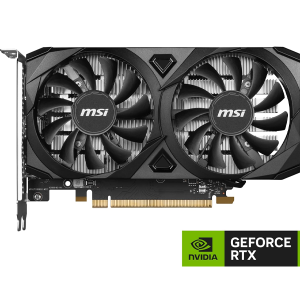 MSI GeForce RTX 3050 Ventus 2X E 6G OC PCI_E Graphic Card - Nvidia Geforce RTX 3050 Gpu, 6Gb GDDR6 96-Bit Memory, 14 Gbps, PCI Express Gen 4