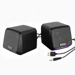 ZEBRONICS Igloo 1, 2.0 USB Computer Speakers, 8 Watts, Multicolor LED, USB Powered, AUX, Volume Control Pod for PC, Laptops, Desktop, Black