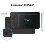 HUION Inspiroy H640P 6 * 4 inch Graphics Drawing Tablet with Battery-Free Stylus 8192 Pressure Sensitivity 6 Customized Hot Keys Digital Pen Tablet