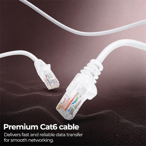 Zebronics Cat 6 Ethernet Cable, 10 Gbps, 1.5 Meter, UTP, RJ45 LAN Cable, for Routers, POE Switch, IP Phones, PC & Laptops (PC4PCAT6, 1.5M)