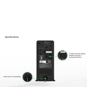 APC Back-UPS BX600C-IN 600VA / 360W UPS | Backup for WiFi Router, Desktop PC & CCTV | 3 Power Backup Outlets | 2 Year Warranty | Ideal for Home Office