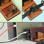 GKD Laptop Stand, Tablet Stand, Mobile, and Power Bank, All in One Multi Device Charging Station and Organizer, Laptop Stand Holder
