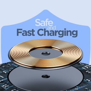 UNIGEN UNIPAD 200 Wireless Charger, 15W Qi Fast Wireless Charging Pad [Type-C to C Cable] Compatible with All Wireless Enabled Smartphones & Earbuds-B