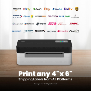Helett® H30C Lite USB Direct Thermal 4×6 Shipping Label Printer(Barcode)Adjustable Label Size|203DPI Resolution|152mm/s Printing Speed Compatible