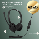 Jabra Evolve 10, On Ear Noise Cancellation Mic with Fully Adjustable Boom Arm and USB-A Connectivity Stereo Headset