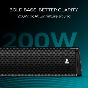 Boat Aavante 2.1 2000D, Dolby Audio, 200W Signature Sound, 2.1CH Wired Subwoofer,Multiple Ports & EQ Modes, Bluetooth Sound bar, Home Theatre Soundbar
