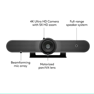 Logitech MeetUp HD 100x Optical Zoom Video and Audio Conferencing System for Small Meeting Rooms