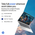HP 14 Smartchoice, Intel Core Ultra 5 125H 12 TOPS, 24GB DDR5 (Upgradeable) 1TB SSD, Anti-Glare, FHD, 14''/35.6cm,Win11, M365*Office24, Silver