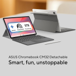 ASUS Chromebook CM32 Detachable (2026),Smartchoice,MediaTek Kompanio 540 Processor,8GB RAM,128GB SSD,Touchscreen,12.1"(30.7 cm)