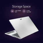 Acer Aspire Lite 12th Gen, Intel Core i5-12450H, Office 2024 + M365 Basic, 12GB RAM/512GB SSD, 39.62cm 15.6" FHD IPS Display, Win 11 Home, Pure Silver