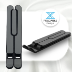 Zebronics-NS1000 Laptop Stand Featuring Foldable Design, Anti-Slip Silicone Rubber Pads, Supports Maximum of 5kgs Weight, 6 Adjustable Levels