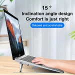 EDNITA Mini Laptop Stand for Desk | Portable Metal PC Desk Stand, Aluminium Cooling Pad Mini Clip Compatible with MacBook Apple Laptop, Lenovo, Dell