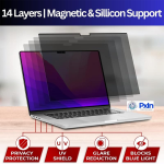 Pxin Privacy Screen Filter for 13.6 Inch MacBook Air | Anti Glare | Adv. Privacy | Blue Light Filter | UV Protection Laptop Screen with Privacy