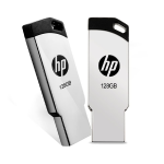 HP v236w 128GB USB 2.0 Flash Drive/Pen Drive, Metal Silver