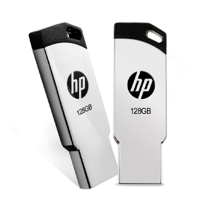 HP v236w 128GB USB 2.0 Flash Drive/Pen Drive, Metal Silver