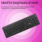 HP K160 Wireless Keyboard/Quick Comfy accurate/12 Fn Shortcut Keys/Plug and Play USB
