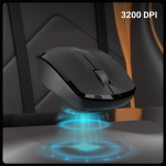 ZEBRONICS Wireless Mouse, 2.4GHz, 3200 DPI, 3 Buttons, Comfortable & Ergonomic, USB Nano Receiver, Power-Saving Mode, Works on Most Surfaces