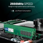 Geonix Desktop RAM, 8 GB DDR4, Frequency-2666 Mhz, (8x2) IC, 288 Pin