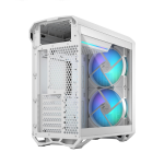 Fractal Design Torrent Compact White RGB Tempered Glass TG Clear Tint Window High-Airflow Mid Tower Computer Case/Cabinet/Chassis