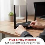 Trueview R500 4G Wi-Fi Router with Wi-Fi 6 Support | SIM Based Internet Router with LAN Port | Plug & Play Wireless Router for Home, Office & CCTV