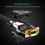 ETZIN VGA Cable Male to Male Gold Plated | Full HD 1080p | HD15 Connector | For PC Monitor Projector